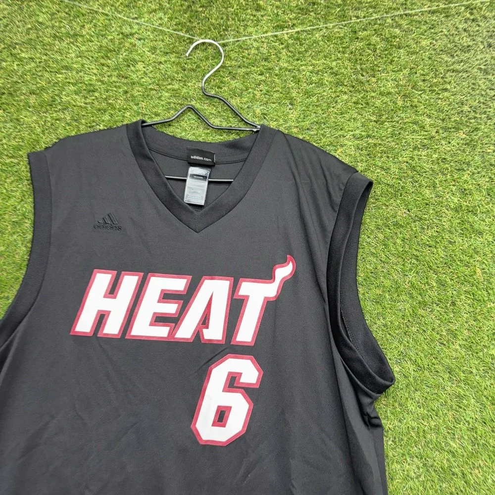 2010 adidas Rev30 Lebron James Miami Heat Jersey Mens Medium #6 NBA Team Black
